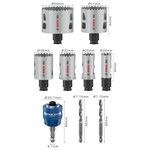 Holesaw Kit 20-64 + Drills & Adapt 9pc
