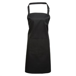 Apron PR154 Bib With Pocket  Black One Size