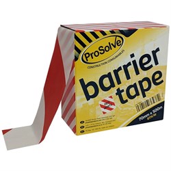 Tape Hazard Red/White 70mm x 500Mtr BTR/W