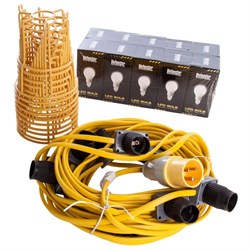 Festoon ES 22Mtr Yellow 2Mtr Spaces 100W E89811