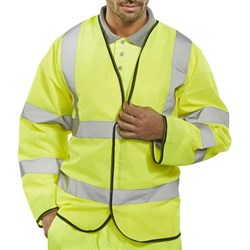 Beeswift PKJENG Hi-Vis Long Sleeve Waistcoat
