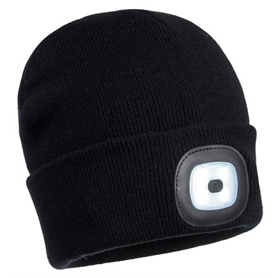Beanie Hat B029 Black LED USB Rechargable