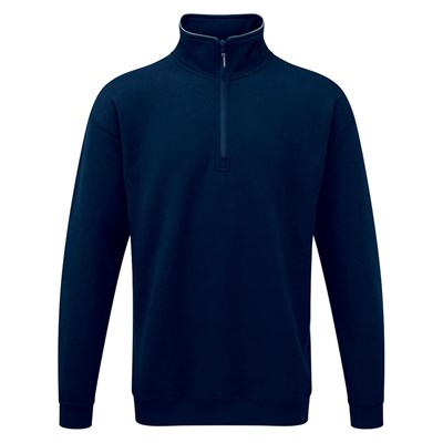 Sweatshirt 1270 3XL Navy 1/4 Zip Grouse Orn