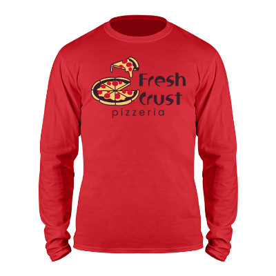 Red long sleeve personalized full color shirt.