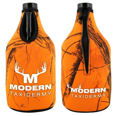 Foam Realtree APG Orange licensed zipper growler cover cooler personalized.