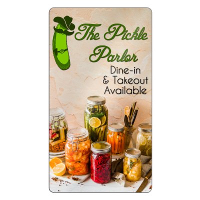 5x9 inch magnet round corners with full color imprint.