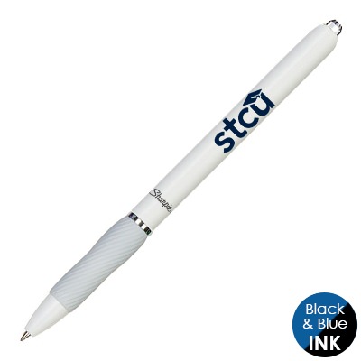 White pen with personalized logo.