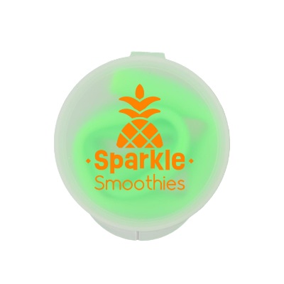 Silicone straw with plastic traveling case with one color custom logo.