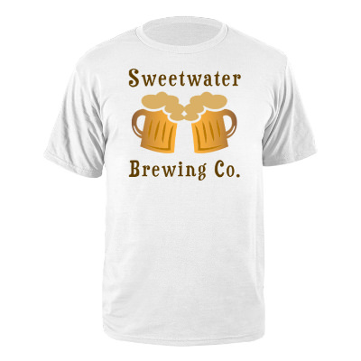 Customized full color white short sleeve shirt.