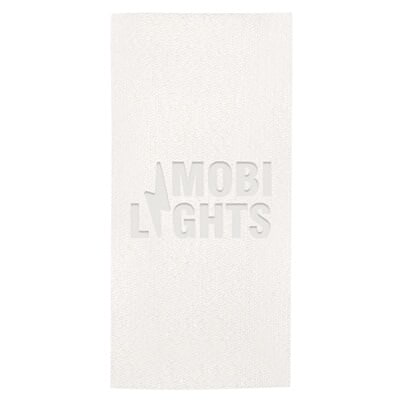 2Ply tissue white debossed 1/8 fold dinner napkins branded.