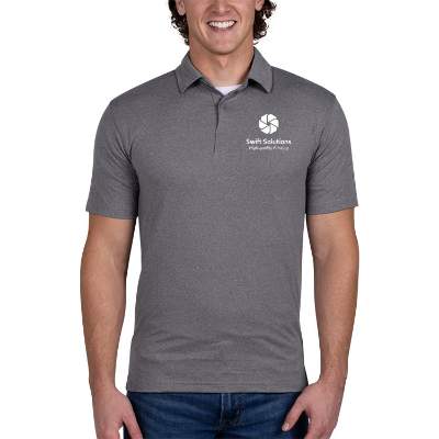 Custom grey men's spyre polo
