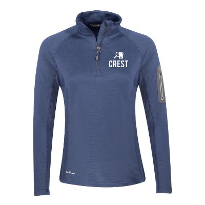 Ladies Blue Custom Quarter-Zip