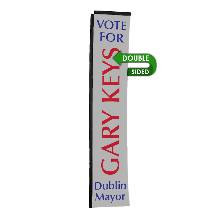 14-1/2-ft. replacement flag with custom logo.