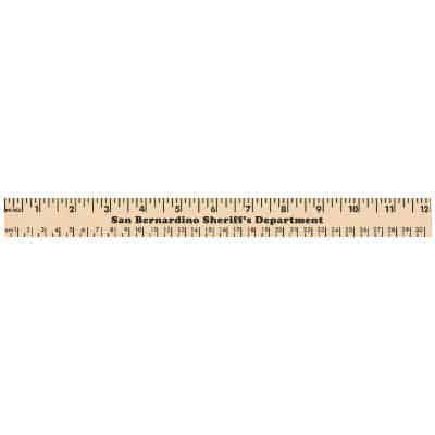 Personalized Inch and Metric Wood Ruler.