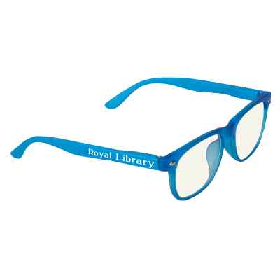 Plastic children's blue light blocking glasses.