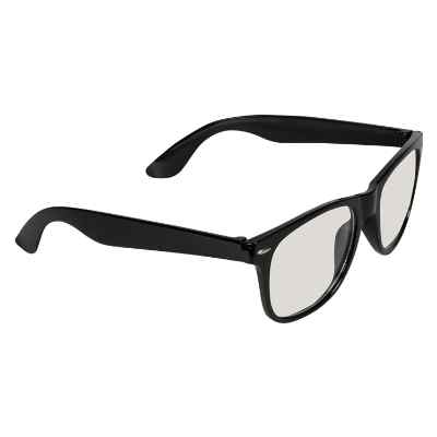 Plastic blank blue light blocking computer glasses.