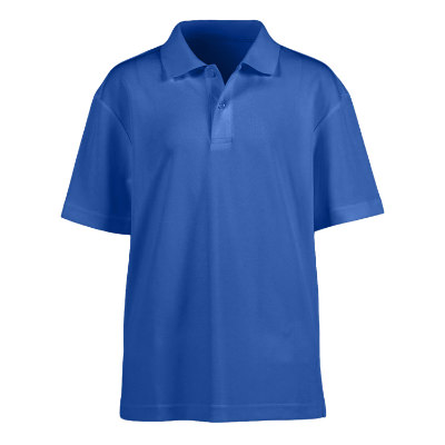 Blank true royal youth performance polo