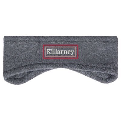 Heather grey custom embroidered headband.