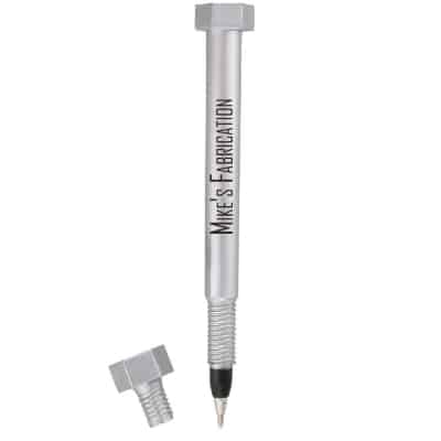 Plastic nuts and bolts pen.