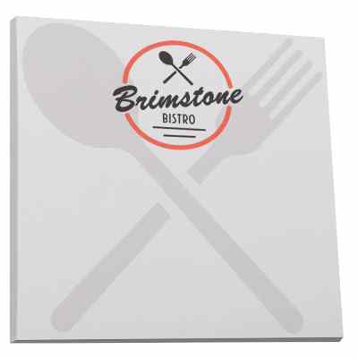 Souvenir stick note 4x4 inch pad with full color imprint.