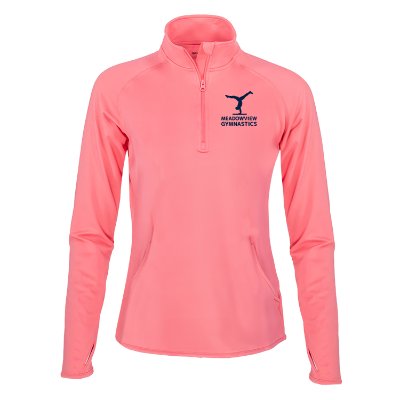 Ladies Pink Custom Quarter-Zip
