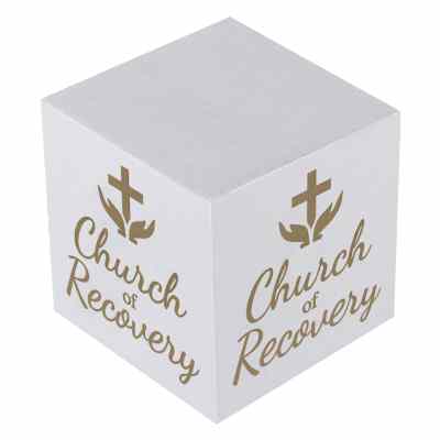 3x3x3 inch souvenir value cube with custom imprint.