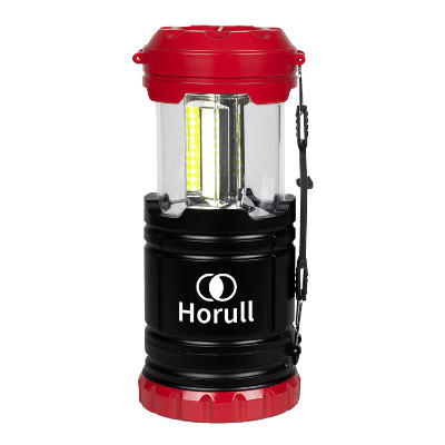 Red lantern with custom logo.