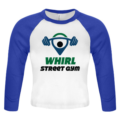 White with true royal tee with custom full color logo.