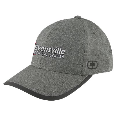 Logo heather gear grey embroidered hat.