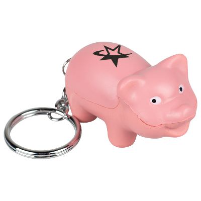 Pink pig stress ball with your branded logo.