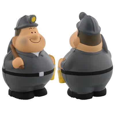 Foam miner pete stress ball blank.