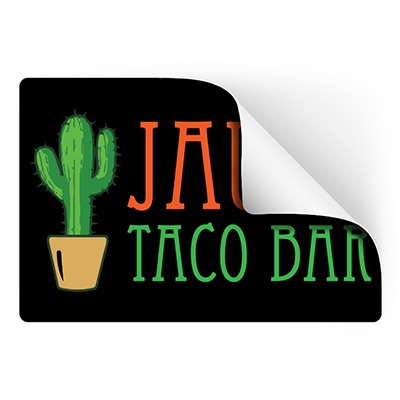 Customized full color sticker roll branded