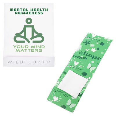 White paper custom matchbook.