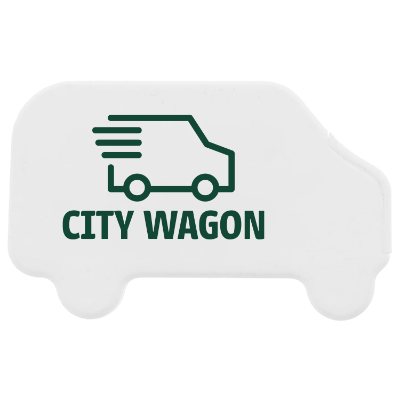 Custom white truck mint card.