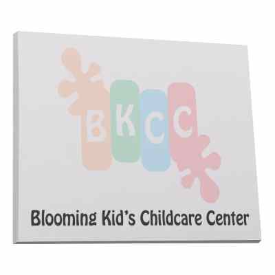 4x3 inch sticky notes with full color imprint.