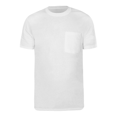 White pocket tee blank.