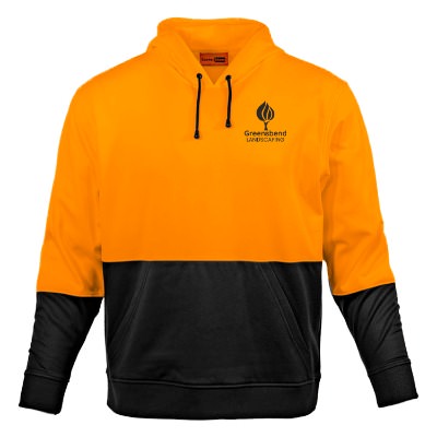 Orange and Black Imprinted Hoodie