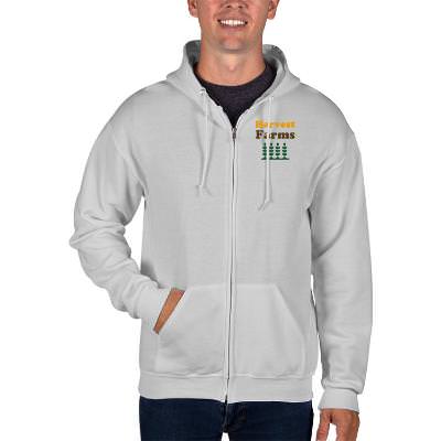 White custom nublend fleece printed sweatshirt.
