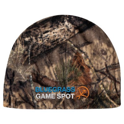 Custom camouflage embroidered beanie.