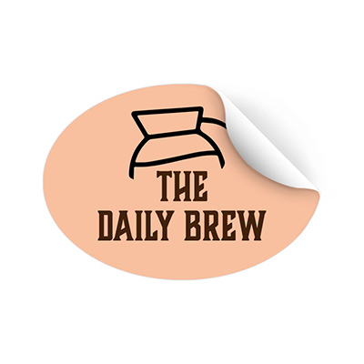 Promotional full color oval sticker imprint