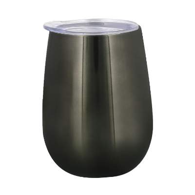 Blank stainless wine glass.