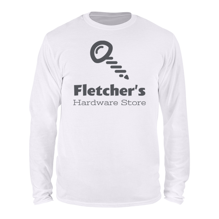 Personalized white long-sleeve fan favorite t-shirt.