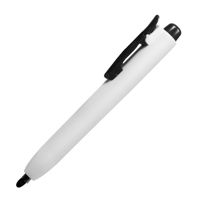 Blank white barrel retractable marker.
