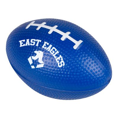 Blue football squishy available with your logo.