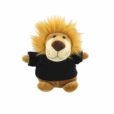 Plush and cotton black bean bag buddy lion blank.