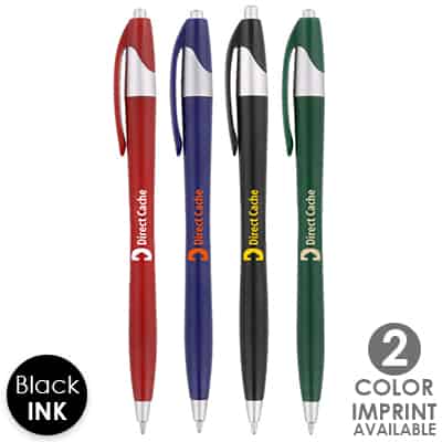 Plastic narrow pen with ink.