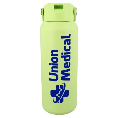 Key lime bottle with custom logo in 40 oz.