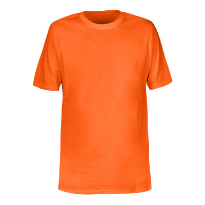Blank safety orange tee.
