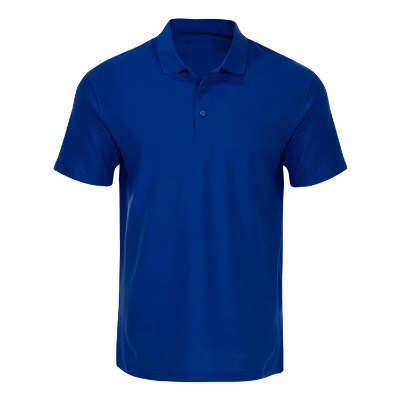 Blank royal blue men's polo.