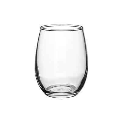 Glass clear wine glass blank in 9 ounces.
